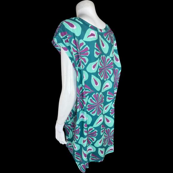 GYMWRAP CloudKNIT Everyday Luxe Performance Top 3X Purple Green Floral NWT - Picture 3 of 13